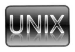 Unix logo, monochrome version, on a transparent background