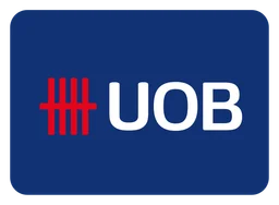 Uob logo, horizontal version, on a transparent background