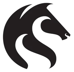 Uon logo, black icon version, on a transparent background