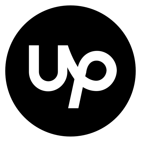 Upwork logo, black icon version, on a transparent background