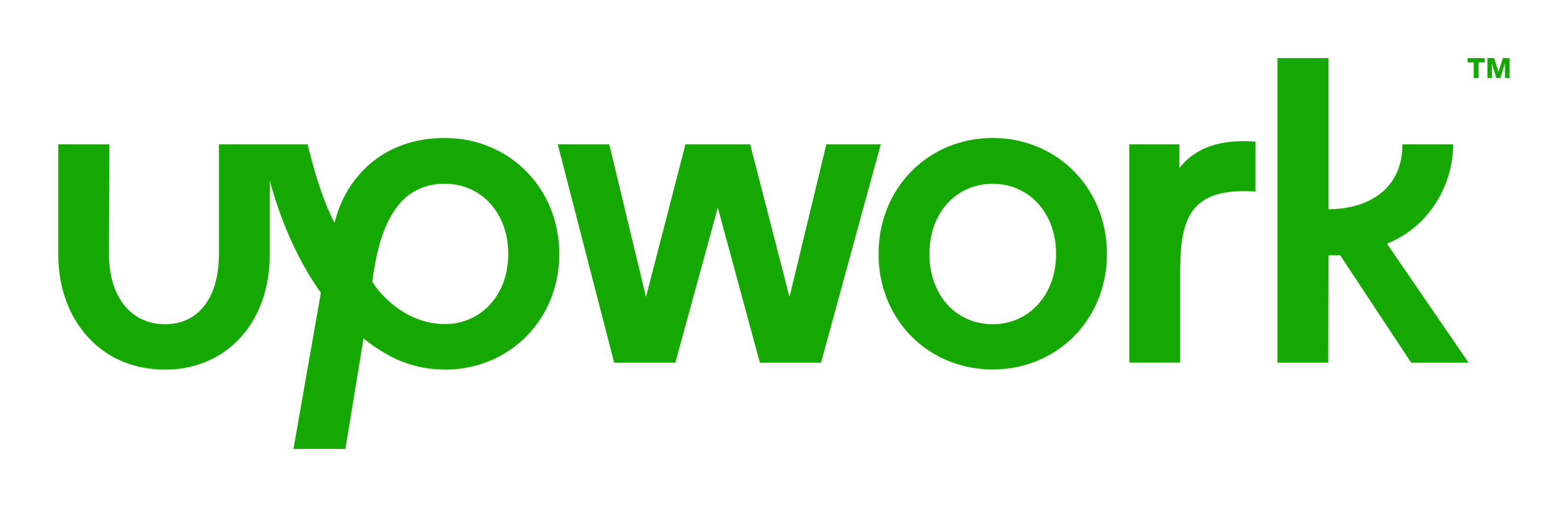 Upwork logo on a transparent background