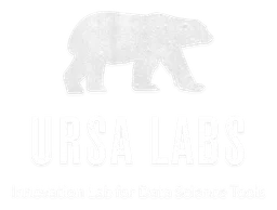 Ursa logo, white version, on a transparent background