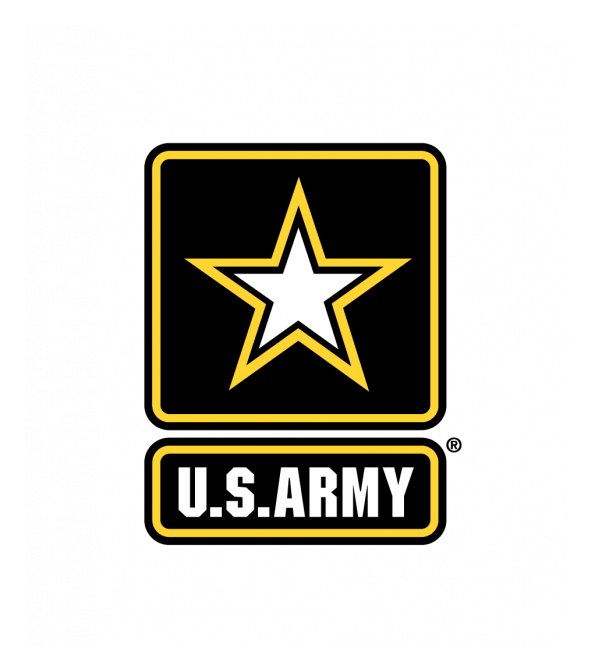 US Army logo, horizontal version, on a transparent background
