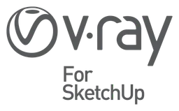 V Ray logo, monochrome version, on a transparent background