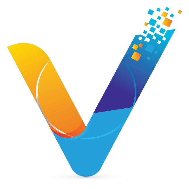 V logo on a transparent background