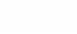 Vaio logo, white wordmark version, on a transparent background