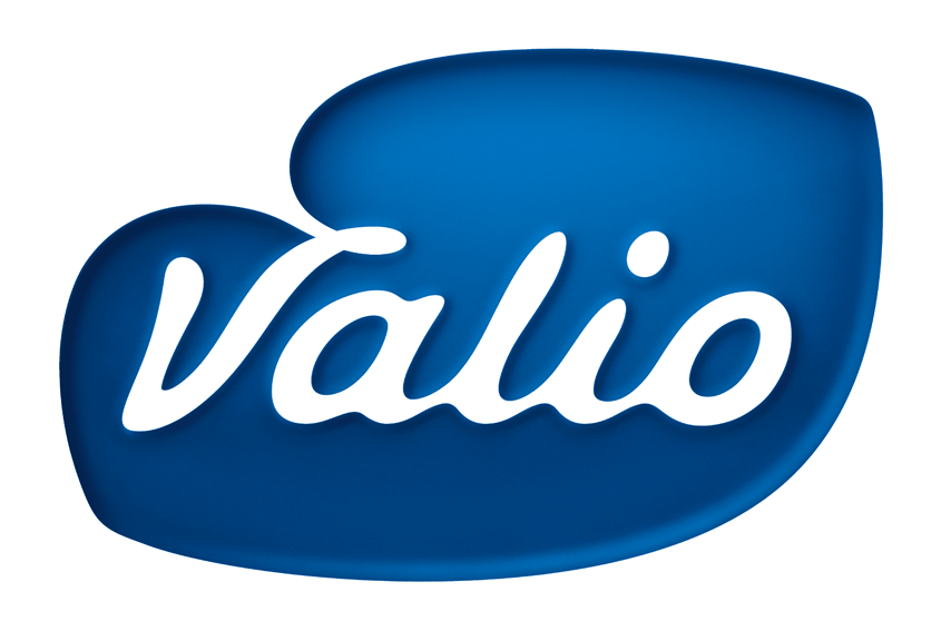 Valio logo on a transparent background