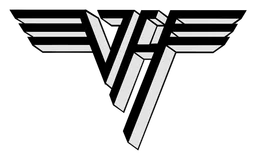 Logo de Van Halen, versión monocromo, sobre fondo transparente