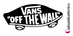 Vans Off the Wall logo, monochrome version, on a transparent background