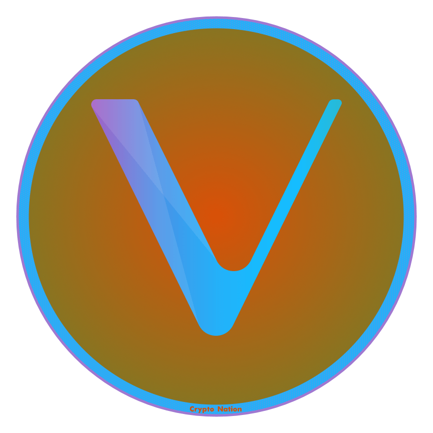 Vechain logo on a transparent background