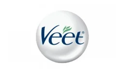 Veet logo, white version, on a transparent background