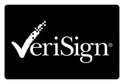 Verisign Logo, Variante schwarz, auf transparentem Hintergrund