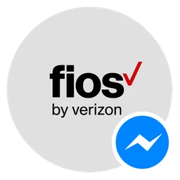 Verizon Fios logo, white icon version, on a transparent background