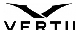Vertu logo, black wordmark version, on a transparent background