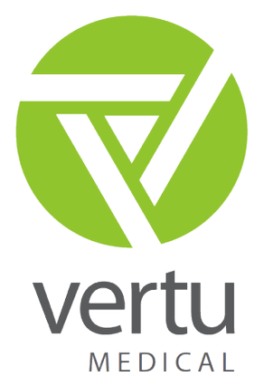 Vertu logo, horizontal version, on a transparent background