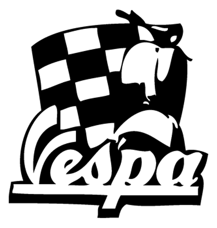 Vespa logo, black icon version, on a transparent background