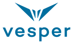 Vesper logo, horizontal version, on a transparent background