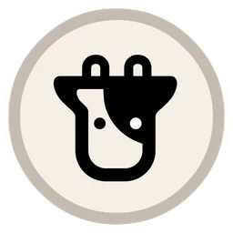Vethor Token logo, monochrome icon version, on a transparent background