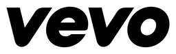 Vevo logo, black wordmark version, on a transparent background