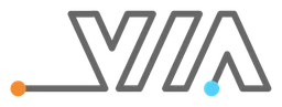 Logo da Via, versão logotipo monocromático, em fundo transparente