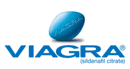 Viagra logo, horizontal version, on a transparent background