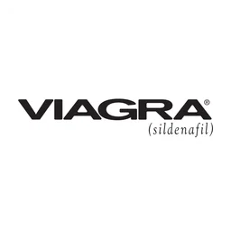 Viagra logo, white icon version, on a transparent background