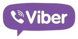 Viber Icon logo, horizontal version, on a transparent background