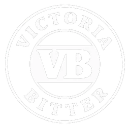 Victoria Bitter のロゴ、ホワイト アイコンバージョン（背景透過）