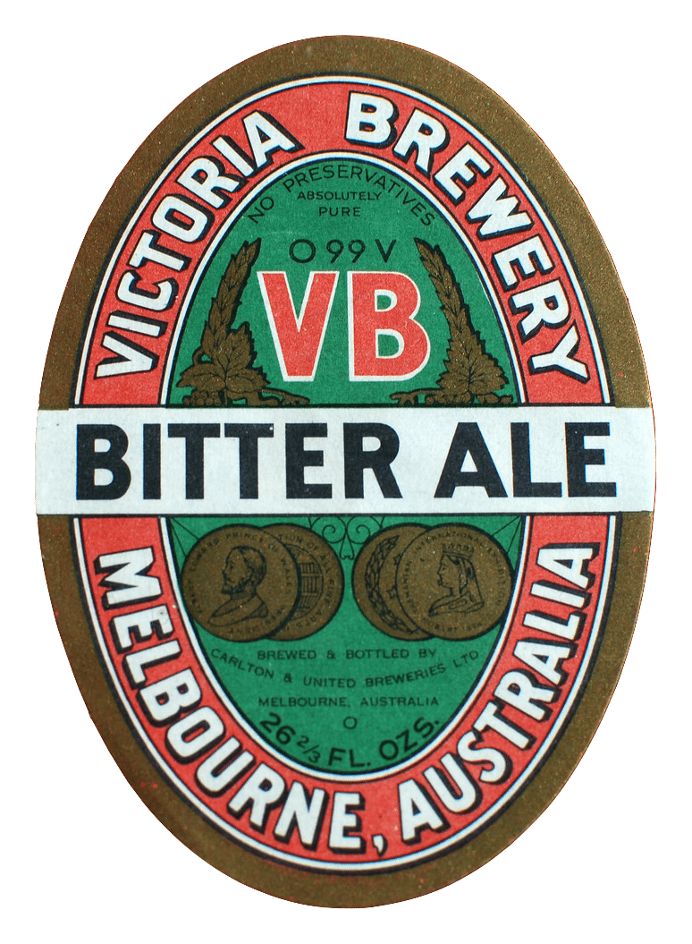 Victoria Bitter のロゴ（背景透過）