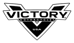 Logo da Victory Motorcycles, versão monocromático, em fundo transparente