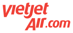 Vietjet Air logo, horizontal version, on a transparent background