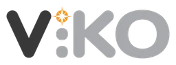 Viko logo, monochrome wordmark version, on a transparent background