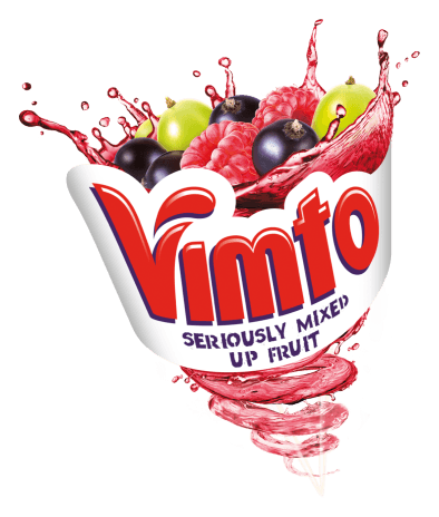 Vimto logo, horizontal version, on a transparent background