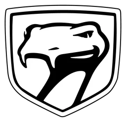 Viper logo, monochrome icon version, on a transparent background