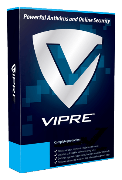 Vipre Antivirus logo, horizontal version, on a transparent background