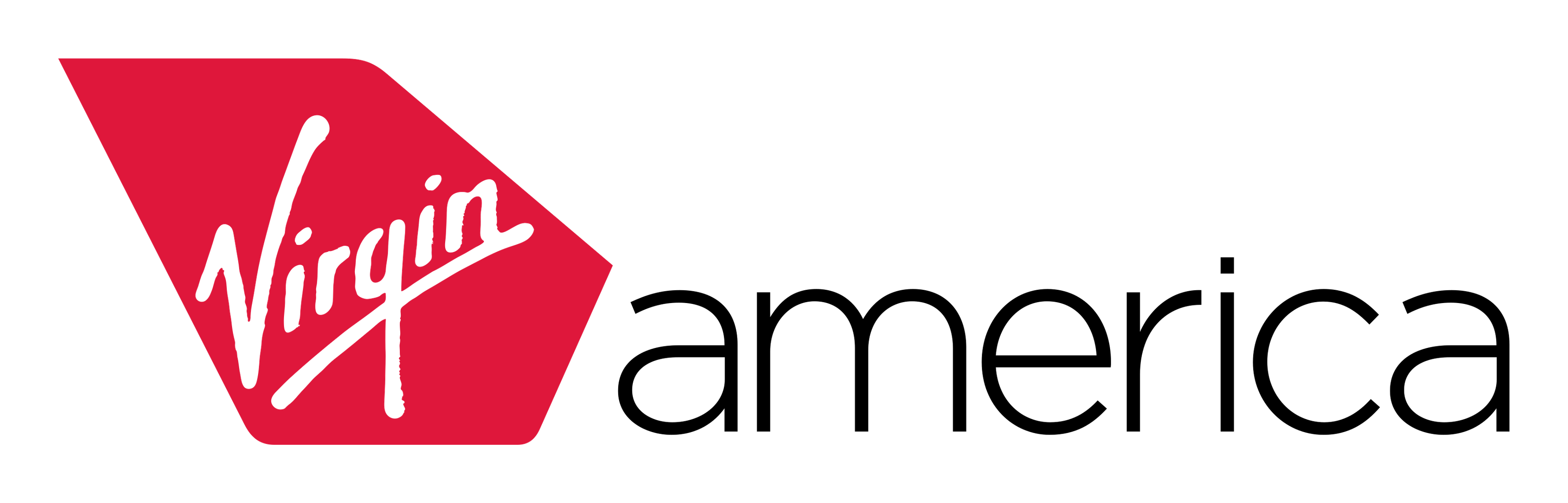 Virgin America logo on a transparent background