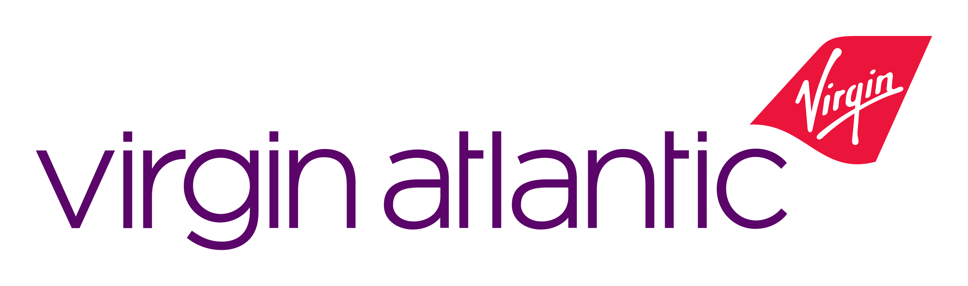 Virgin Atlantic のロゴ（背景透過）