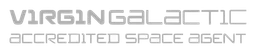 Virgin Galactic logo, monochrome wordmark version, on a transparent background