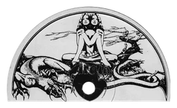 Virgin Records logo, monochrome version, on a transparent background