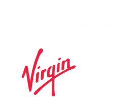 Virgin logo, horizontal version, on a transparent background