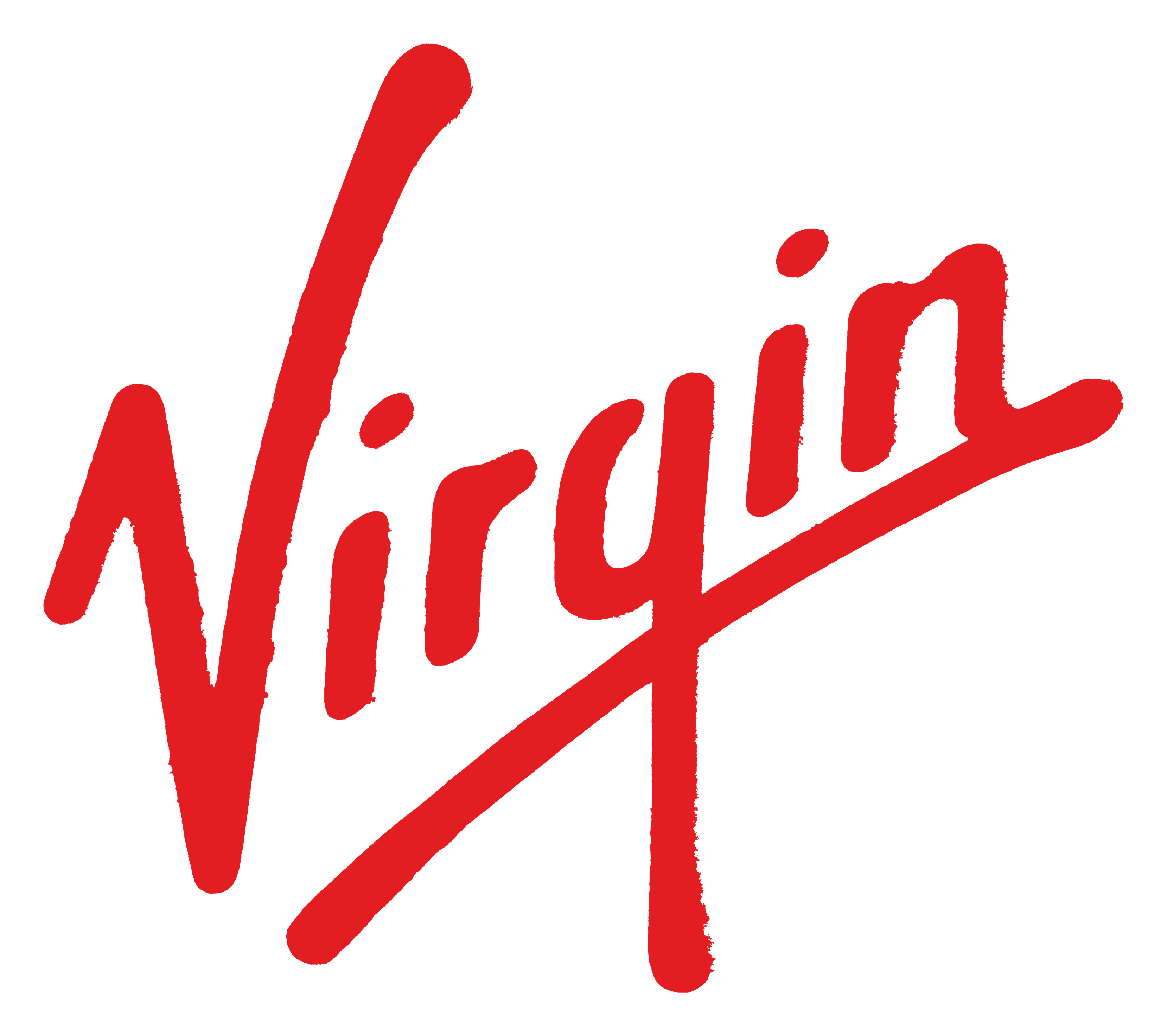 Virgin logo on a transparent background