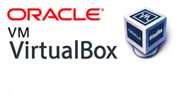 Virtualbox logo, horizontal version, on a transparent background