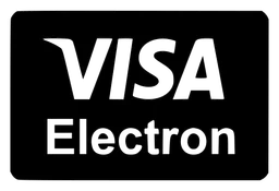 Visa Electron logo, black version, on a transparent background