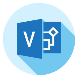 Visio logo, icon version, on a transparent background