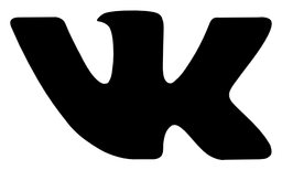 VK logo, black version, on a transparent background