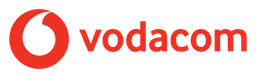Vodacom logo, wordmark version, on a transparent background
