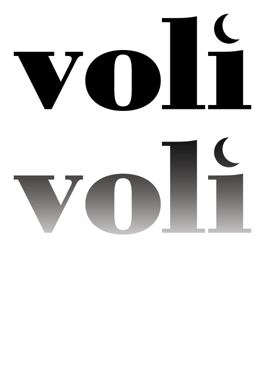 Voli logo, monochrome version, on a transparent background