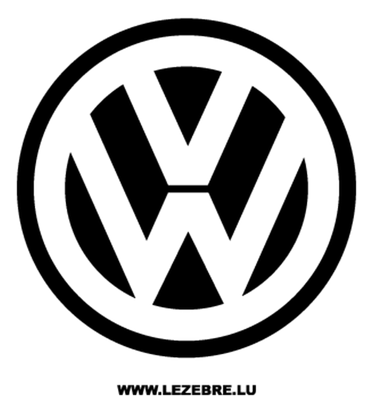 Volkswagen logo, black icon version, on a transparent background