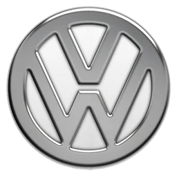 Volkswagen logo, monochrome icon version, on a transparent background