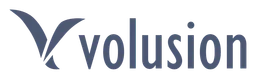 Volusion logo, monochrome wordmark version, on a transparent background